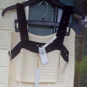 🎀House of Harlow 1960 2PC Crocheted Crop Top & Maxi Skirt Size: L NWT